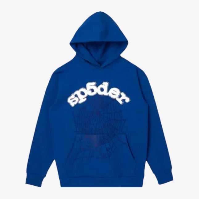 Sp5der 'OG Web' Pullover Hoodie Blue (SS21) 2406-100000106LHS-BLUE - SOLE SERIOUSS (1)