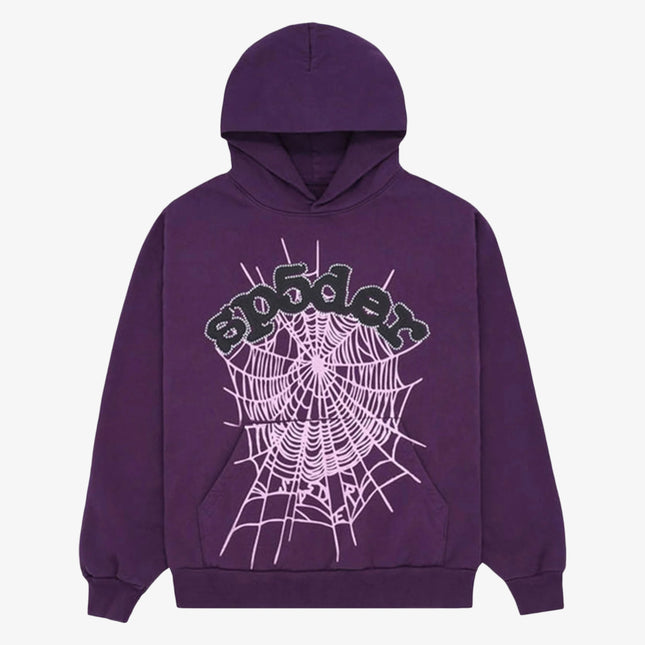 Sp5der 'OG Web' Pullover Hoodie Grape / Purple (SS23) SP5-8D-WEB-HGR - SOLE SERIOUSS (1)