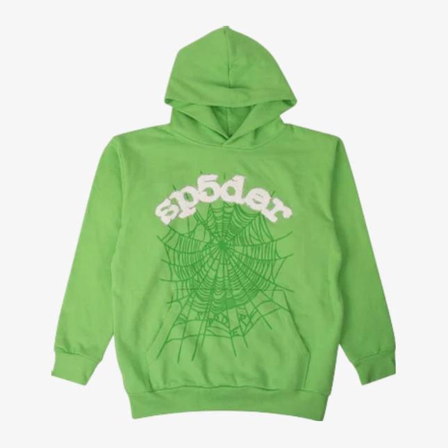 Sp5der 'OG Web' Pullover Hoodie Green SS21 - Atelier-lumieres Cheap Sneakers Sales Online (1)