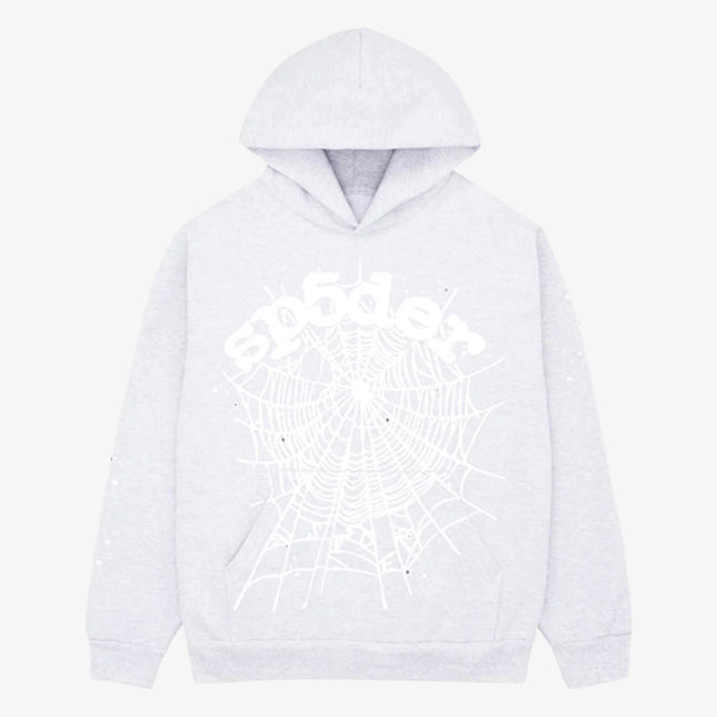 Sp5der 'OG Web' Pullover Hoodie Heather Grey (SS24) SP5-OGWGRY-HD - SOLE SERIOUSS (1)