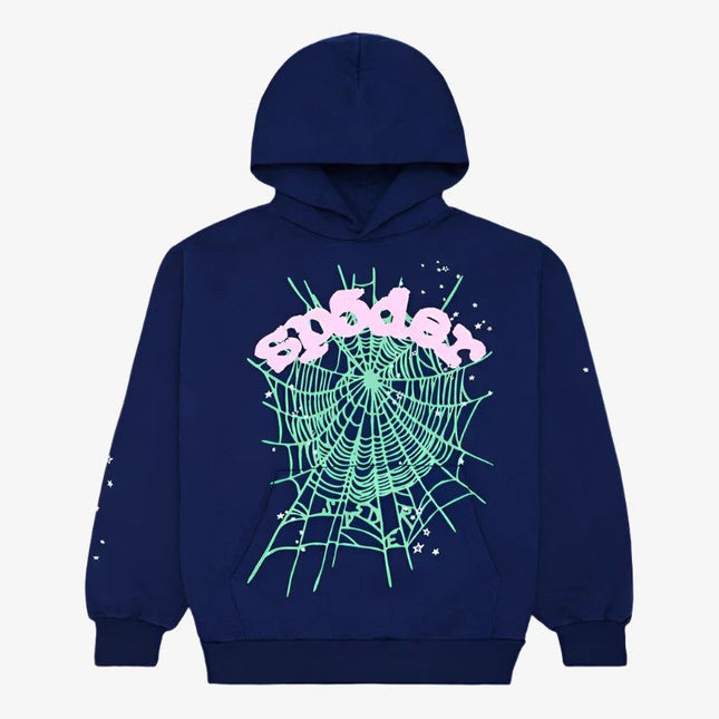 Sp5der 'OG Web' Pullover Hoodie Navy (SS24) - SOLE SERIOUSS (1)