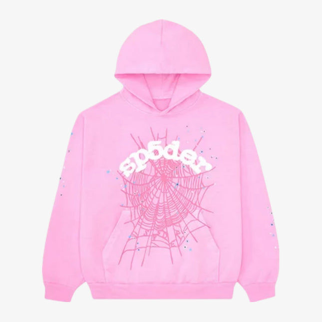 Sp5der 'OG Web' Pullover Hoodie Pink (FW23) SP5-PINKOG-HD - SOLE SERIOUSS (1)