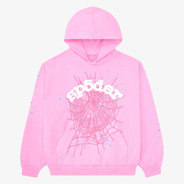 Sp5der 'OG Web' Pullover Hoodie Pink (FW23) SP5-PINKOG-HD - SOLE SERIOUSS (1)