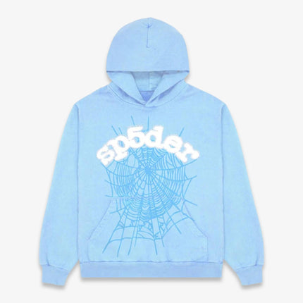 Sp5der 'OG Web' Pullover Hoodie Sky Blue (SS23) SP5-8D-WEB-HBB - SOLE SERIOUSS (1)