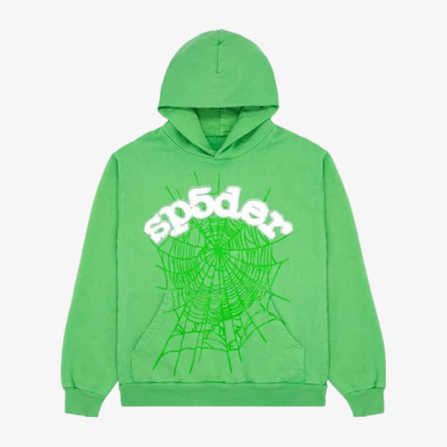 Sp5der 'OG Web' Pullover Hoodie Slime Green (SS23) SP5-8D-WEB-SLG - SOLE SERIOUSS (1)