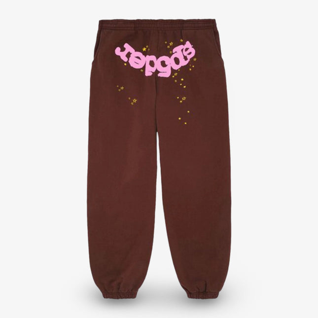 Sp5der 'OG Web' Sweatpants Brown / Pink (FW22) SP5-8D-CLS-SWBR - SOLE SERIOUSS (1)