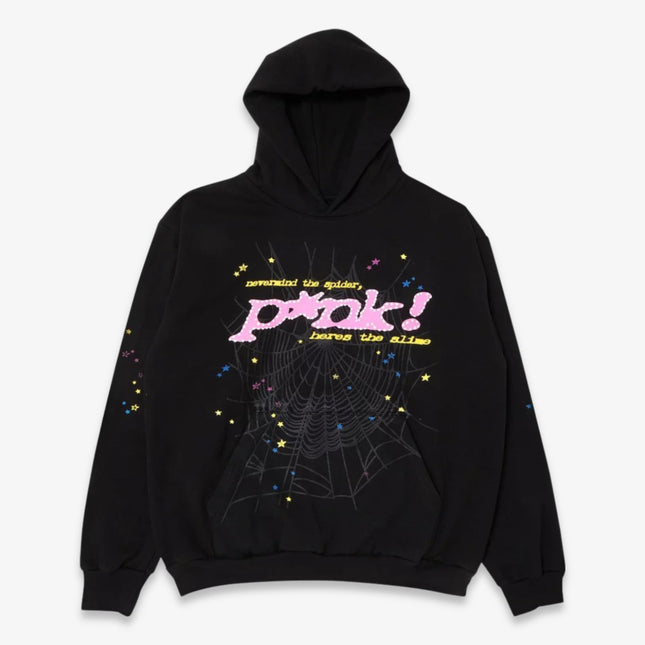 Sp5der 'P*NK V1' Pullover Hoodie Black / Pink FW21 - SOLE SERIOUSS (1)