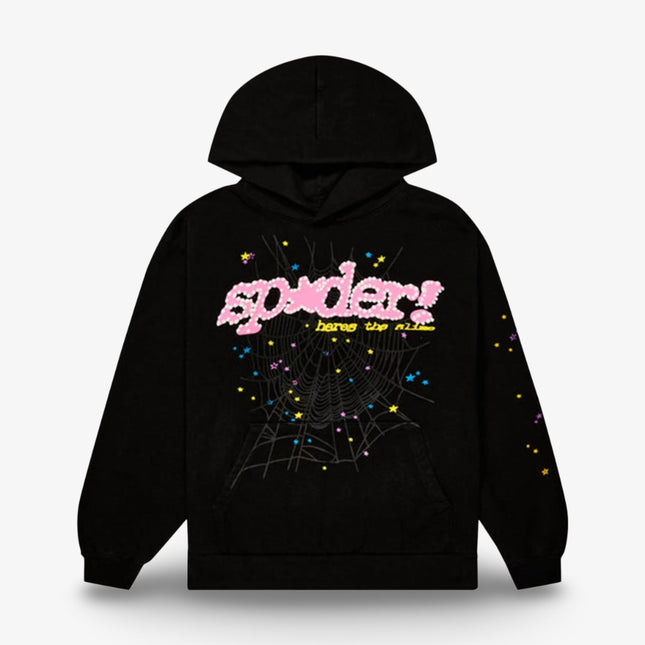 Sp5der 'P*NK V2' Pullover Hoodie Black / Pink FW23 - SOLE SERIOUSS (1)