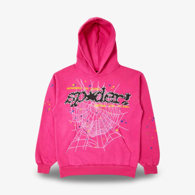 Sp5der 'P*NK V2' Pullover Hoodie Pink FW23 - SOLE SERIOUSS (1)