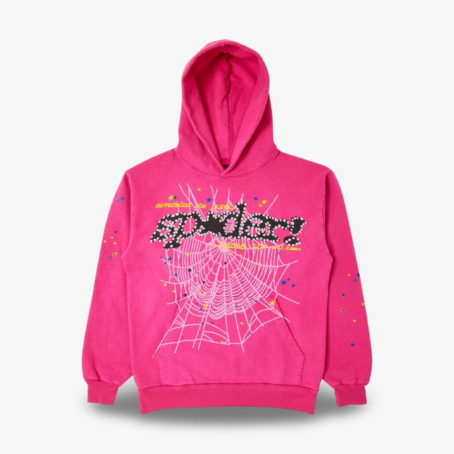 Sp5der 'P*NK V2' Pullover Hoodie Pink (FW23) SP5-MGSP5-HD - SOLE SERIOUSS (1)