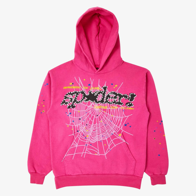 Sp5der 'P*NK V2' Pullover Hoodie Pink (FW23) SP5-MGSP5-HD - SOLE SERIOUSS (1)