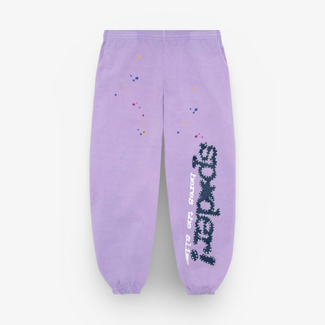 Sp5der 'P*NK V2' Sweatpants Acai Purple (SS23) SP5-PUNK-LAV-SP - SOLE SERIOUSS (1)