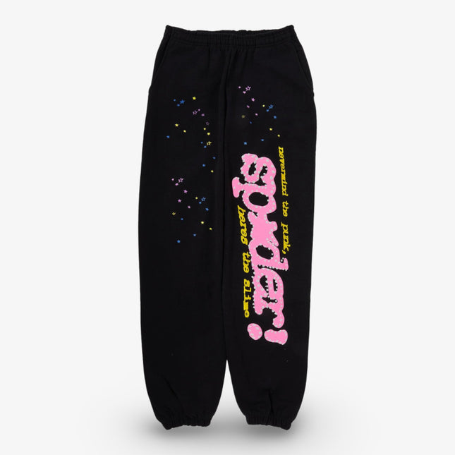 Sp5der 'P*NK V2' Sweatpants Black / Pink (FW23) SP5-BLKSP5-SP - SOLE SERIOUSS (1)