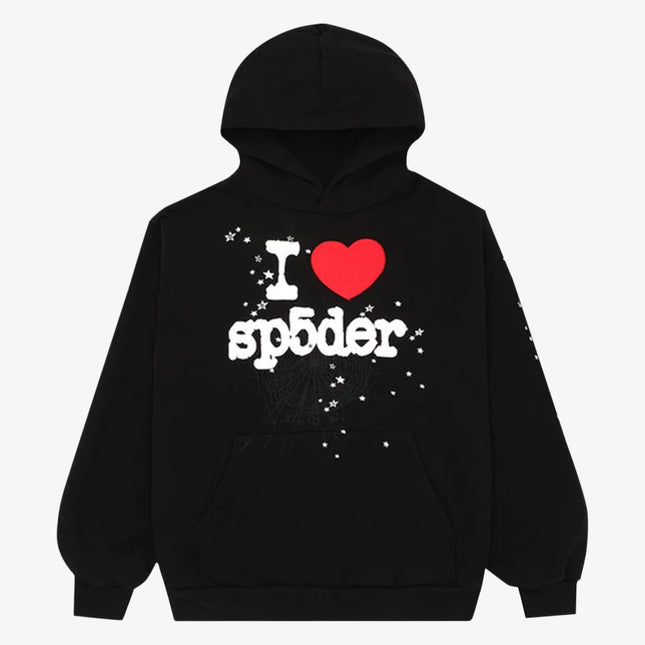 Sp5der 'Souvenir / I Love' Pullover Hoodie Black (FW23) SP5-LOVEBLK-HD - SOLE SERIOUSS (1)