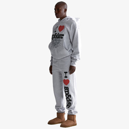 Sp5der 'Souvenir / I Love' Pullover Hoodie Heather Grey (FW24) | SOLE SERIOUSS [6]