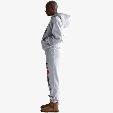 Sp5der 'Souvenir / I Love' Pullover Hoodie Heather Grey (FW24) | SOLE SERIOUSS [8]