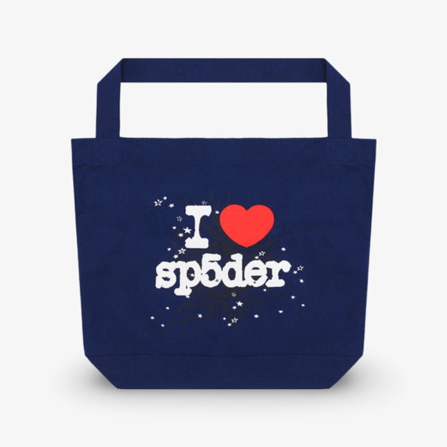 Sp5der 'Souvenir / I Love' XL Tote Bag Navy (SS24) - SOLE SERIOUSS (1)