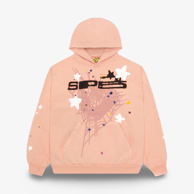 Sp5der 'Sp5 Web Logo' Pullover Hoodie Bellini / Peach (SS23) SP5-PEACH-HD - SOLE SERIOUSS (1)