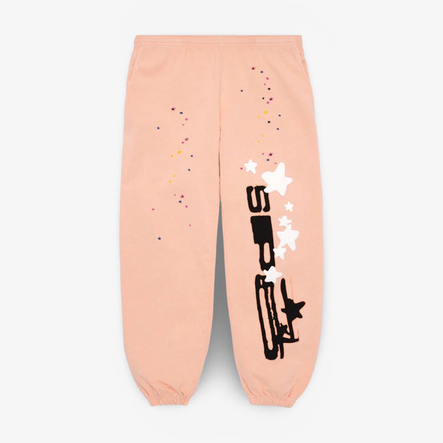 Sp5der 'Sp5 Web Logo' Sweatpants Bellini / Peach (SS23) SP5-PEACH-SP - SOLE SERIOUSS (1)