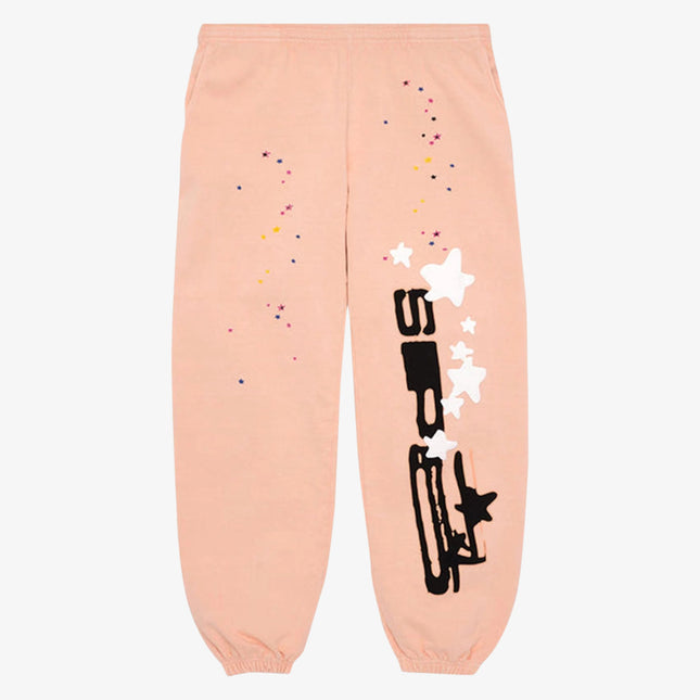 Sp5der 'Sp5 Web Logo' Sweatpants Bellini / Peach (SS23) SP5-PEACH-SP - SOLE SERIOUSS (1)