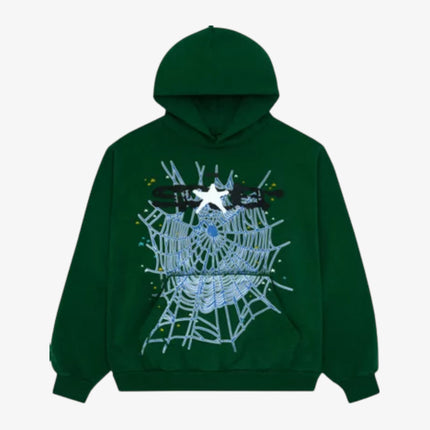 Sp5der 'Sp5 Web' Pullover Hoodie Hunter Green (SS23) SP5-STR-HD-MOS - SOLE SERIOUSS (1)