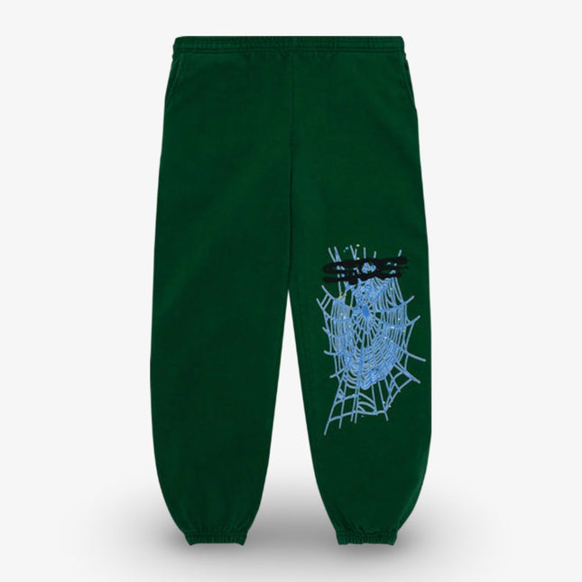 Sp5der 'Sp5 Web' Sweatpants Hunter Green (SS23) SP5-STR-SP-MOS - SOLE SERIOUSS (1)