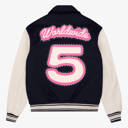 Sp5der 'Wool Varsity' Jacket Navy / Cream (SS24) M08OW009WVNC - SOLE SERIOUSS (2)