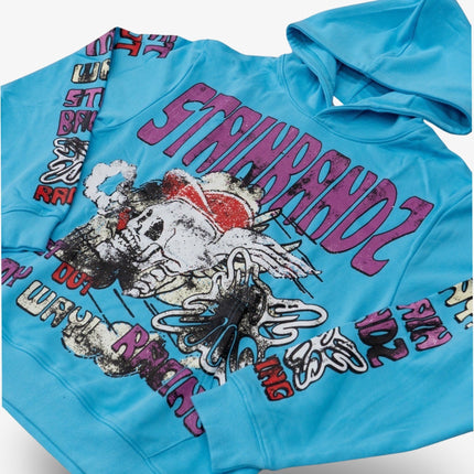 Stainbandz French Terry Pullover Hoodie 'SB Studios Racing / Get Out My Way' Blue - SOLE SERIOUSS (3)