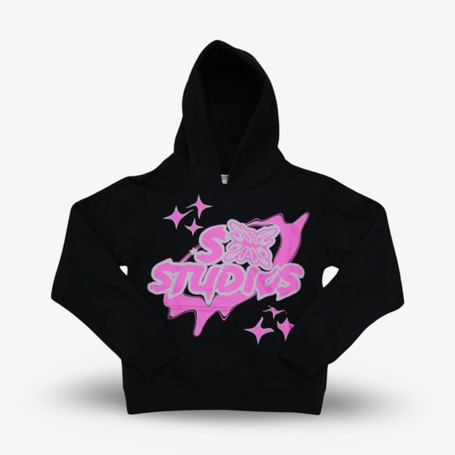 Stainbandz Puff Print Pullover Hoodie 'SB Studios' Black / Pink - SOLE SERIOUSS (1)