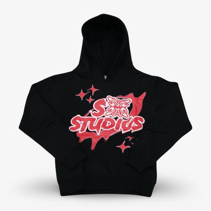 Stainbandz Puff Print Pullover Hoodie 'SB Studios' Black / Red - SOLE SERIOUSS (1)