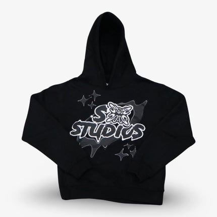 Stainbandz Puff Print Pullover Hoodie 'SB Studios' Black / White - SOLE SERIOUSS (1)