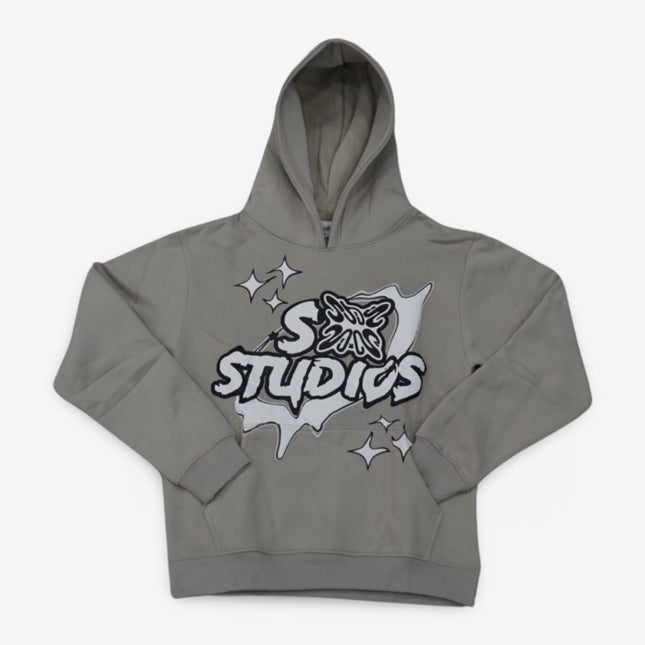Stainbandz Puff Print Pullover Hoodie 'SB Studios' Grey / Black - SOLE SERIOUSS (1)