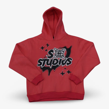 Stainbandz Puff Print Pullover Hoodie 'SB Studios' Guava / Black - SOLE SERIOUSS (1)