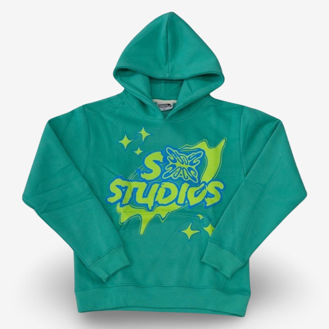 Stainbandz Puff Print Pullover Hoodie 'SB Studios' Mint Green / Powder Blue - Atelier-lumieres Cheap Sneakers Sales Online (1)