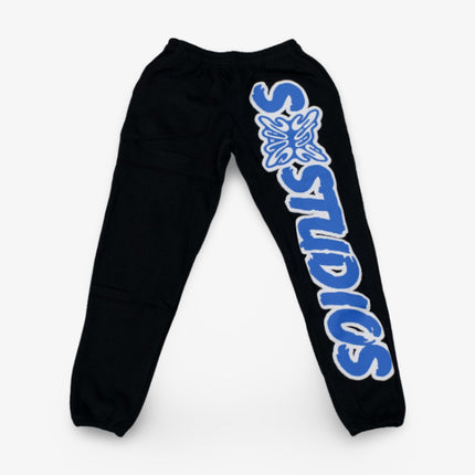 Stainbandz Puff Print Sweatpants 'SB Studios' Black / Blue - SOLE SERIOUSS (1)