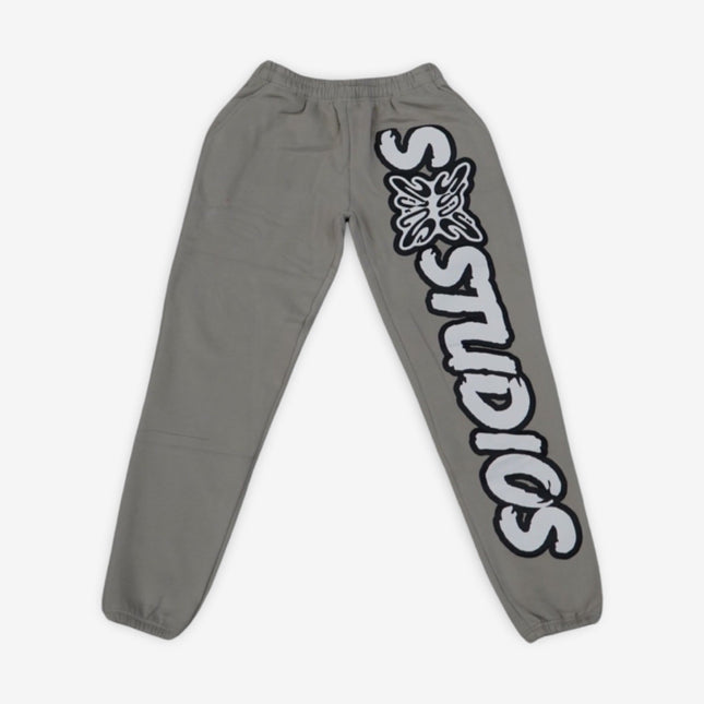 Stainbandz Puff Print Sweatpants 'SB Studios' Grey / Black - SOLE SERIOUSS (1)