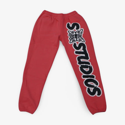 Stainbandz Puff Print Sweatpants 'SB Studios' Guava / Black - SOLE SERIOUSS (1)