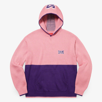 Supreme 2-Tone Hooded Sweater Pink (FW21) - SOLE SERIOUSS (1)