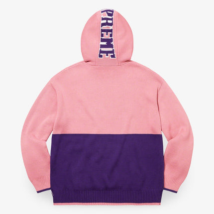 Supreme 2-Tone Hooded Sweater Pink (FW21) - SOLE SERIOUSS (2)