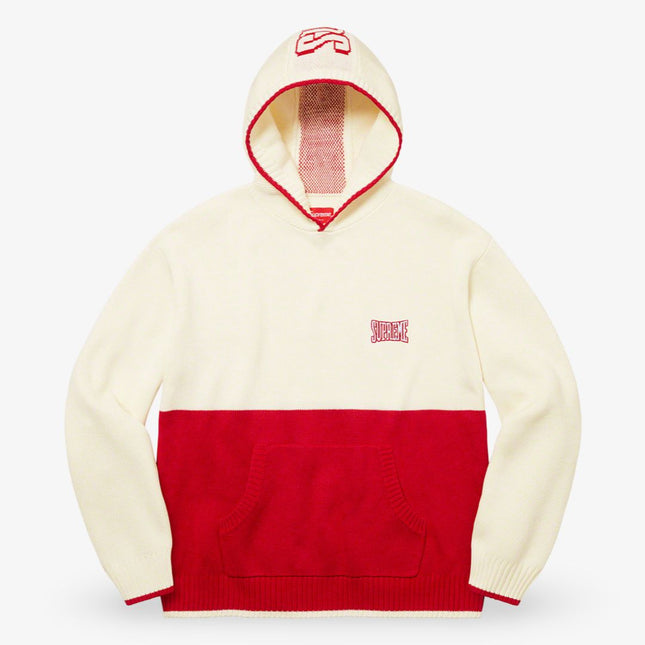 Supreme 2-Tone Hooded Sweater White (FW21) - SOLE SERIOUSS (1)