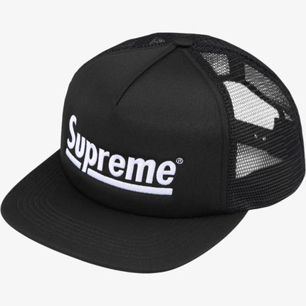 Supreme 5-Panel Mesh Snapback Trucker Hat 'Underline' Black (FW24) - SOLE SERIOUSS (1)