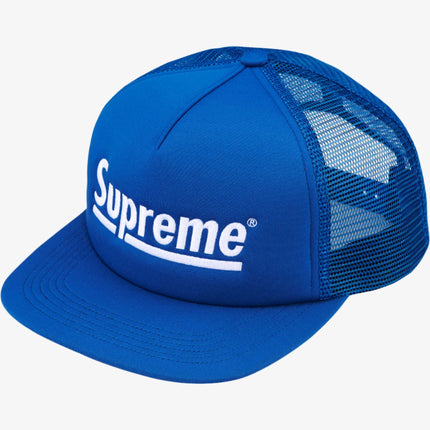 Supreme 5-Panel Mesh Snapback Trucker Hat 'Underline' Light Royal (FW24) - SOLE SERIOUSS (1)