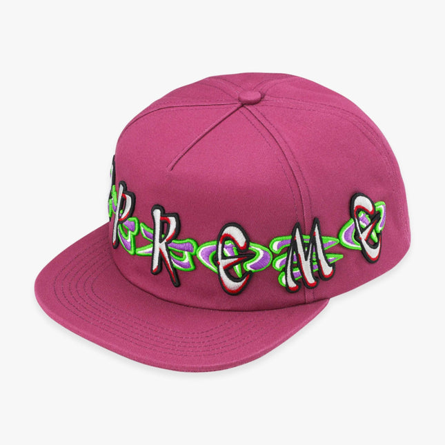 Supreme 5-Panel Snapback 'AIO Spellout' Rose (FW23) - SOLE SERIOUSS (1)