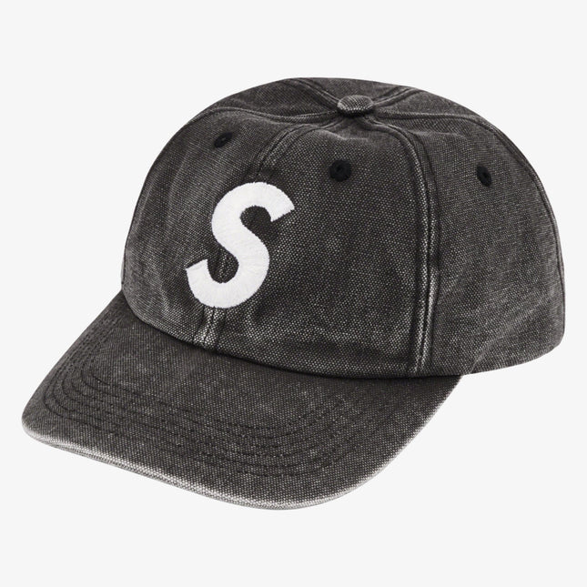 Supreme 6-Panel 'Pigment Canvas S Logo' Black (SS23) - SOLE SERIOUSS (1)