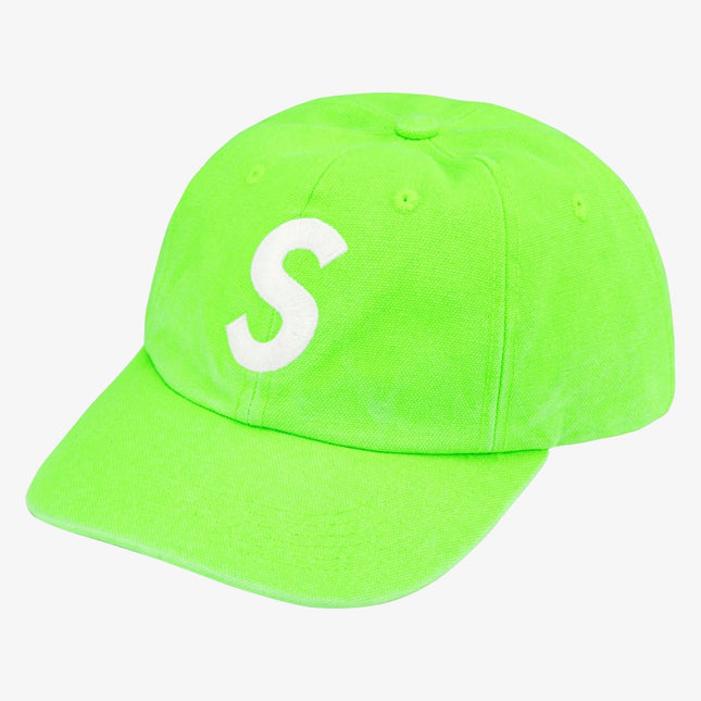 Supreme 6-Panel 'Pigment Canvas S Logo' Lime (SS23) - SOLE SERIOUSS (1)