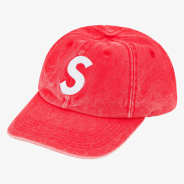 Supreme 6-Panel 'Pigment Canvas S Logo' Red (SS23) - SOLE SERIOUSS (1)