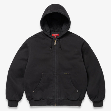 Supreme AOI Embroidered Hooded Work Jacket Black (SS25) | SOLE SERIOUSS [1]