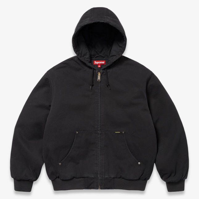 Supreme AOI Embroidered Hooded Work Jacket Black (SS25) | SOLE SERIOUSS [1]