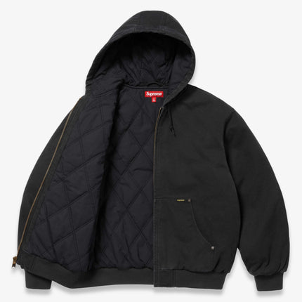 Supreme AOI Embroidered Hooded Work Jacket Black (SS25) | SOLE SERIOUSS [2]
