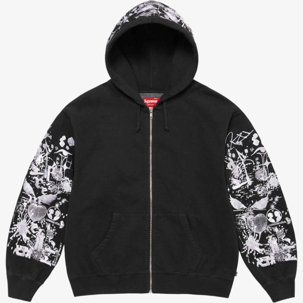 Supreme AOI Zip Up Hooded Sweatshirt Black (SS24) SS24SW43-BLACK 